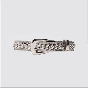 ZARA SILVER CHAIN BELT NWOT